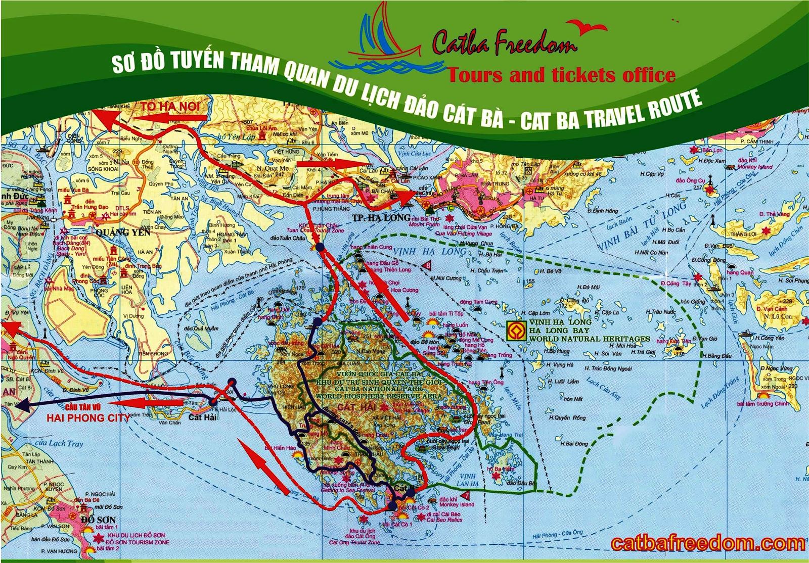 Catba islandHalong bayHalong cityHanoi