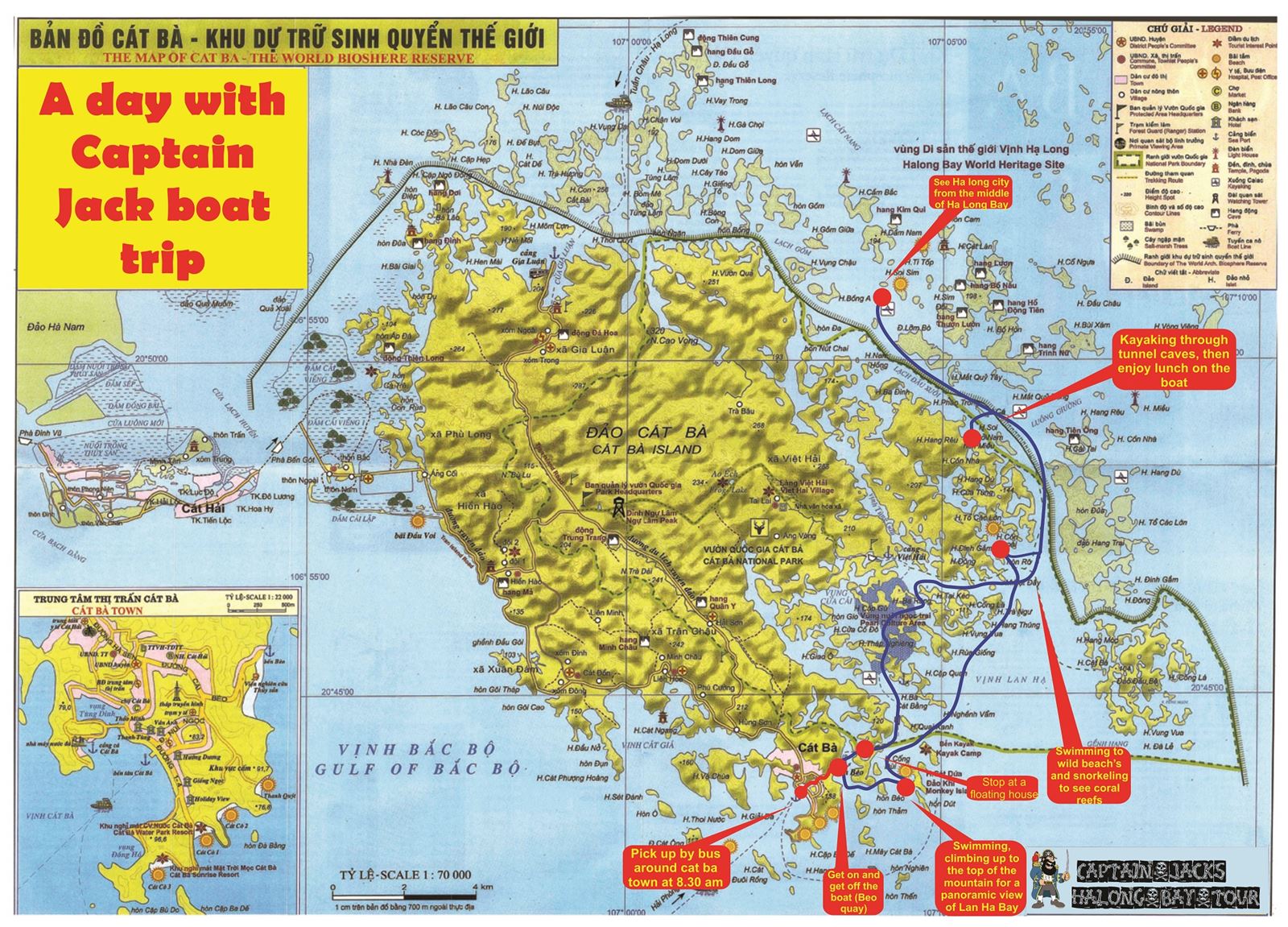 Map of Captain Jacks Ha Long tours